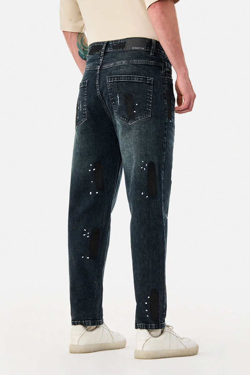 SNITCH Patch-Work Distressed Jeans